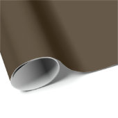 Minimalistisch Elegant Chic Solid Dark Brown Schli Geschenkpapier (Rolleneckpunkt)