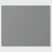 Minimalistisch Elegant Chic Solid Gray Schlicht Geschenkpapier (Flach)