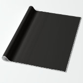 Minimalistisch Elegant Chic Solid Metal Black Schl Geschenkpapier (Ungerollt)