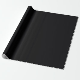 Minimalistisch Elegant Chic Solid Midnight Black S Geschenkpapier