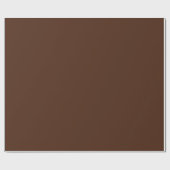 Minimalistisch Elegant Chic Solid Pecan Brown Schl Geschenkpapier (Flach)