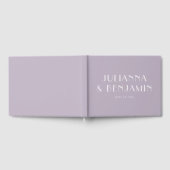 Minimalistisch Elegant Dusty Lilac Wedding Gästebuch (Voll)