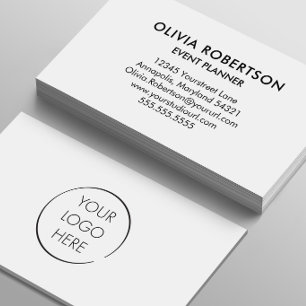 Minimalistisch Elegant Einfach Ihr Logo Benutzerde Visitenkarte