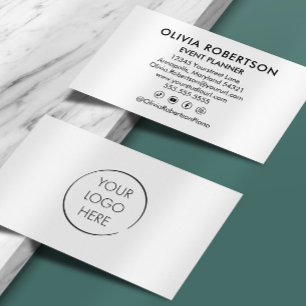 Minimalistisch Elegant Einfach Ihr Logo Benutzerde Visitenkarte