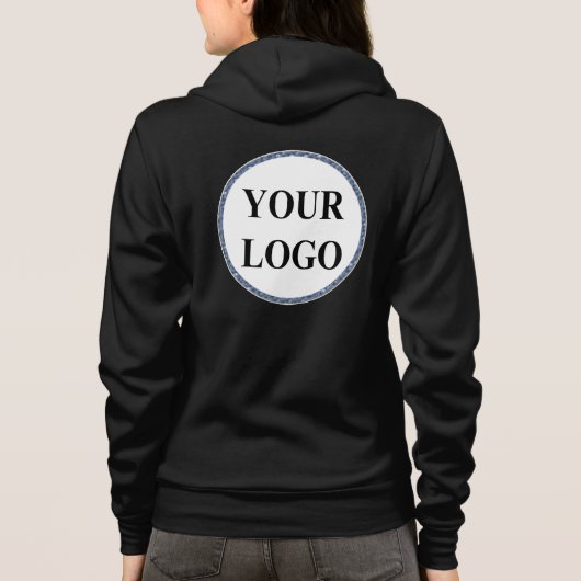 Minimalistisch Elegant Einfach IHR LOGO HIER HINZU Hoodie (Rückseite)