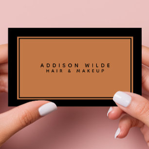 Minimalistisch Elegant Einfach Schwarz Kupfer Mode Visitenkarte