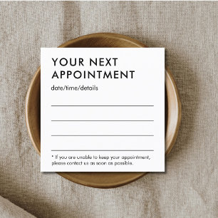 Minimalistisch Elegant Fett Schwarz Weiß Terminkarte