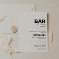 Minimalistisch Elegant Formal Bar Mitzvah