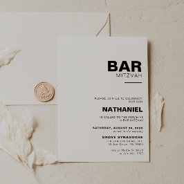 Minimalistisch Elegant Formal Bar Mitzvah Einladung