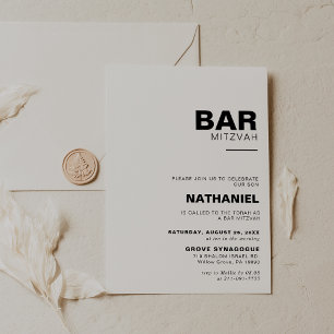 Minimalistisch Elegant Formal Bar Mitzvah Einladung