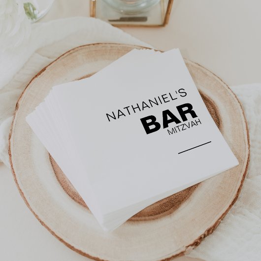 Minimalistisch Elegant Formal Bar Mitzvah Napkins Serviette
