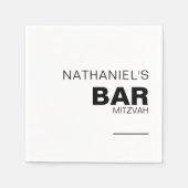 Minimalistisch Elegant Formal Bar Mitzvah Napkins Serviette (Vorderseite)