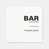 Minimalistisch Elegant Formal Bar Mitzvah Napkins Serviette (Vorderseite)