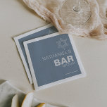 Minimalistisch Elegant Formal Blue Bar Mitzvah Serviette<br><div class="desc">Diese minimalistisch-eleganten,  formalen blauen Bar mitzvah Servietten sind perfekt für eine traditionelle religiöse Feier. Die Gestaltung eines schönen Schriftartes in einem blauen,  weißen Hintergrund zu ergänzen Ihre Veranstaltung.</div>