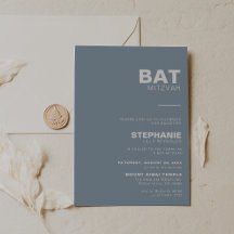 Minimalistisch Elegant Formal Blue Bat Mitzvah