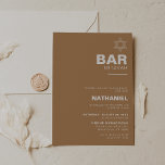 Minimalistisch Elegant Formal Brown Bar Mitzvah Einladung<br><div class="desc">Diese minimalistisch-elegante formale braune Bar mitzvah-Einladung ist ideal für eine traditionelle religiöse Feier. Das Design mit einem schönen Schriftart in braunem Weiß ergänzt Ihre Veranstaltung.</div>