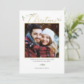 Minimalistisch Elegant Frohe Weihnachten Foto (Stehend Vorderseite)