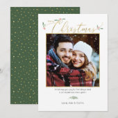 Minimalistisch Elegant Frohe Weihnachten Foto (Vorne/Hinten)