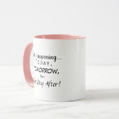 Minimalistisch, elegant, Fun Procrastinator Typogr Tasse (Vorderseite Links)