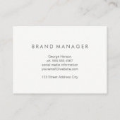 Minimalistisch / elegant / grau visitenkarte (Rückseite)