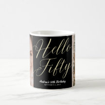 Minimalistisch Elegant Hello Fifty Danke zum Gebur