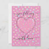 Minimalistisch Elegant I Liebe Sie Design Einladun Einladung (Rückseite)