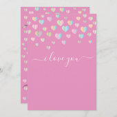 Minimalistisch Elegant I Liebe Sie Design Einladun Einladung (Vorne/Hinten)