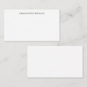 Minimalistisch Elegant Klassisch Beruflich einfach Begleitkarte (Vorne/Hinten)