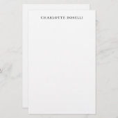 Minimalistisch Elegant Klassisch Beruflich einfach Briefpapier (Vorne/Hinten)