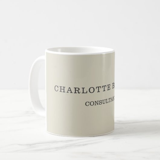 Minimalistisch Elegant Klassisch Beruflich einfach Kaffeetasse (Vorderseite Links)