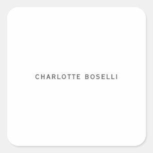 Minimalistisch Elegant Klassisch Beruflich einfach Quadratischer Aufkleber