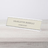 Minimalistisch Elegant Klassisch Beruflich einfach Schreibtischnamensplakette (Vorderseite )