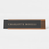 Minimalistisch Elegant Klassisch Beruflich einfach Schreibtischnamensplakette (Vorderseite )