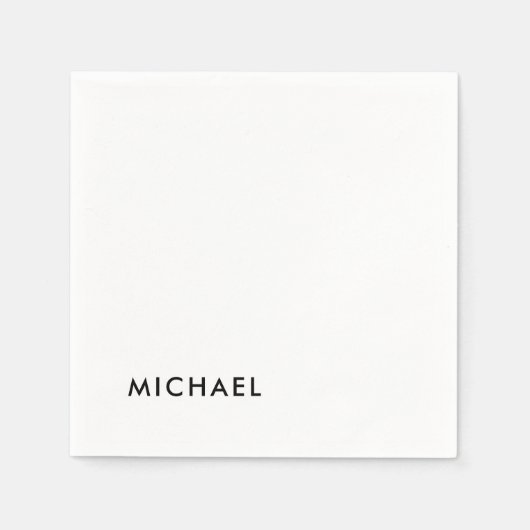 Minimalistisch Elegant Klassisch Beruflich einfach Serviette (Vorderseite)