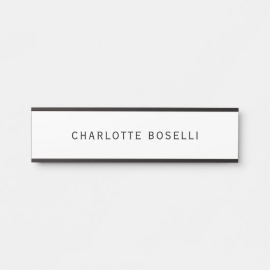 Minimalistisch Elegant Klassisch Beruflich einfach Türschild (Vorderseite )
