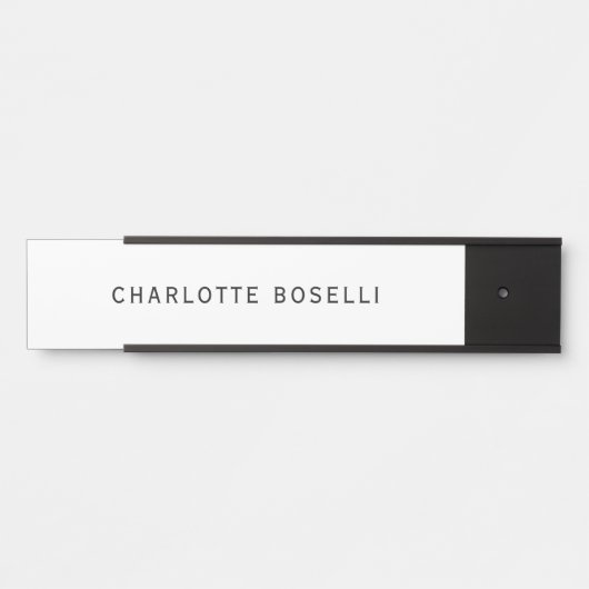 Minimalistisch Elegant Klassisch Beruflich einfach Türschild (Vorderseite )
