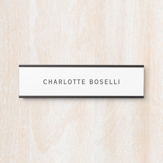 Minimalistisch Elegant Klassisch Beruflich einfach Türschild (Vorderseite )