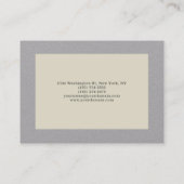 Minimalistisch Elegant Klassisch Beruflich einfach Visitenkarte (Rückseite)