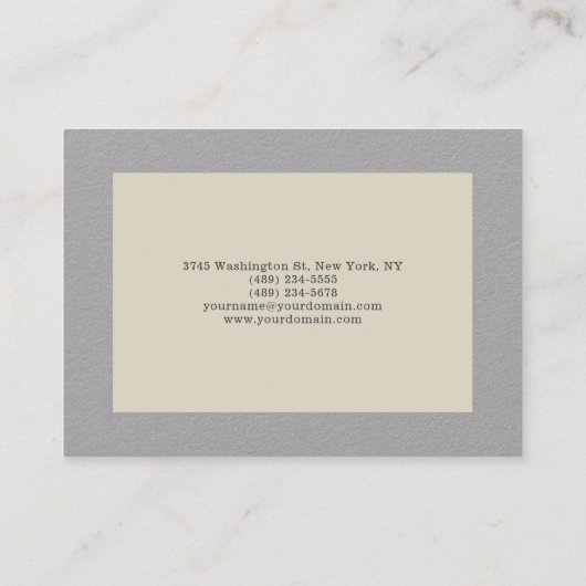 Minimalistisch Elegant Klassisch Beruflich einfach Visitenkarte (Rückseite)
