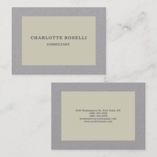 Minimalistisch Elegant Klassisch Beruflich einfach Visitenkarte (Vorne/Hinten)