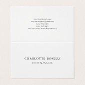 Minimalistisch Elegant Klassisch Beruflich einfach Visitenkarten (Außenseite Aufgefaltet)