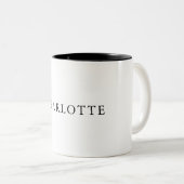 Minimalistisch Elegant Klassisch Beruflich einfach Zweifarbige Tasse (VorderseiteRechts)