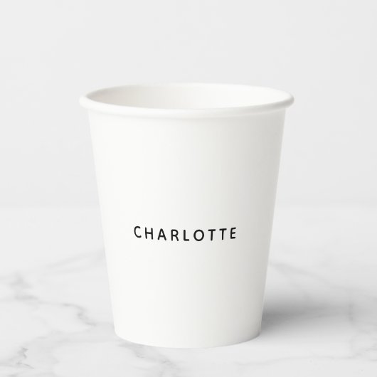 Minimalistisch Elegant Klassisch Professionell Ein Pappbecher (Vorderseite)