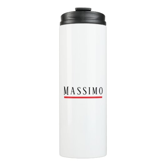 Minimalistisch Elegant Klassisch Professionell Ein Thermosbecher (Vorderseite)