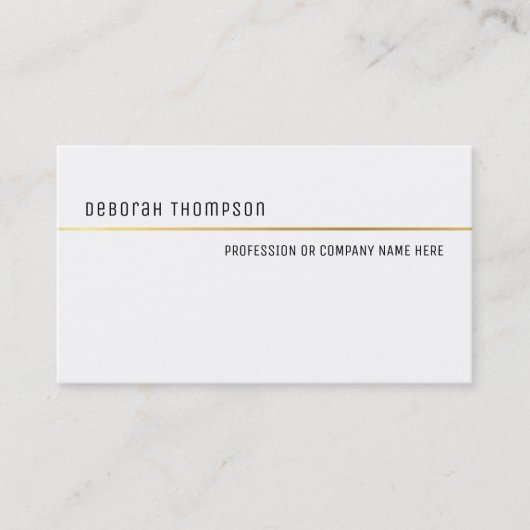 minimalistisch elegant klassisch weiß und sauber p visitenkarte (Vorderseite)