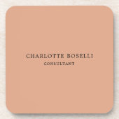 Minimalistisch Elegant Klassisches Beruflich Getränkeuntersetzer (Vorderseite)