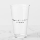 Minimalistisch Elegant Klassisches Beruflich Glas (Vorderseite)
