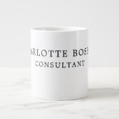 Minimalistisch Elegant Klassisches Beruflich Jumbo-Tasse (Vorderseite)
