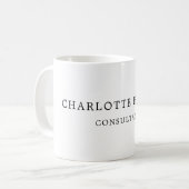 Minimalistisch Elegant Klassisches Beruflich Kaffeetasse (Vorderseite Links)