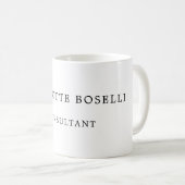 Minimalistisch Elegant Klassisches Beruflich Kaffeetasse (VorderseiteRechts)